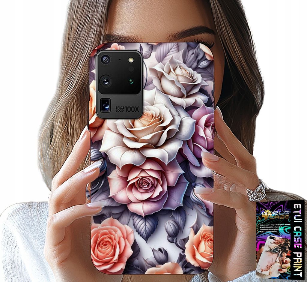 ETUI FÜR SAMSUNG GALAXY S20 Ultra - FLOWER DESIGN ROSE FLOWERS HÜLLE
