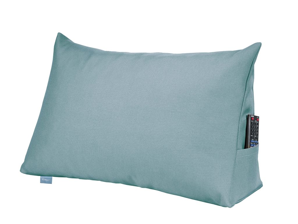Rückenkissen | Lesekissen für Bett und Sofa | türkis | 70 x 40 x 20cm | Stabiles Bettsitzkissen | XDREAM