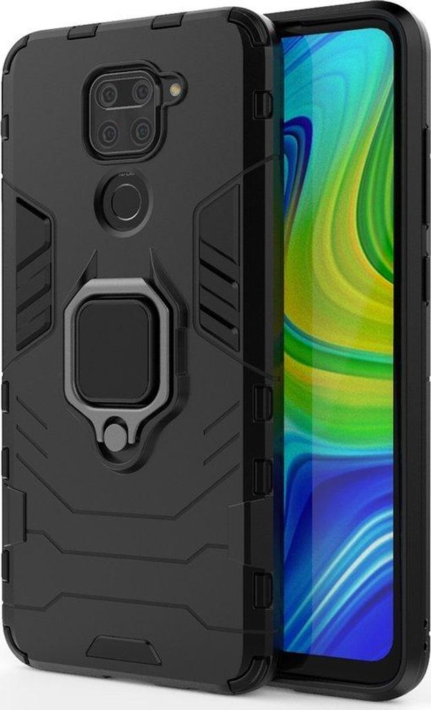 Mobigear Casae passend für Xiaomi Redmi Note 9 Phone Casae Hardcase | Mobigear Armor Ring Backcover Shockproof mit Ringhalterung | Shockproof Redm...