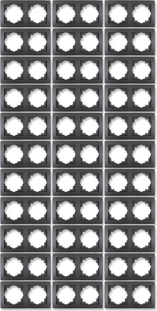 33x Rahmen McPower "Flair", 2-fach, anthrazit, matt Produktbild 