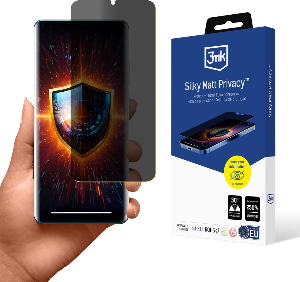 3mk Display Schutzfolie Privatisierung Film Handyfolie Silky Matt Privacy für Huawei P30 Pro
