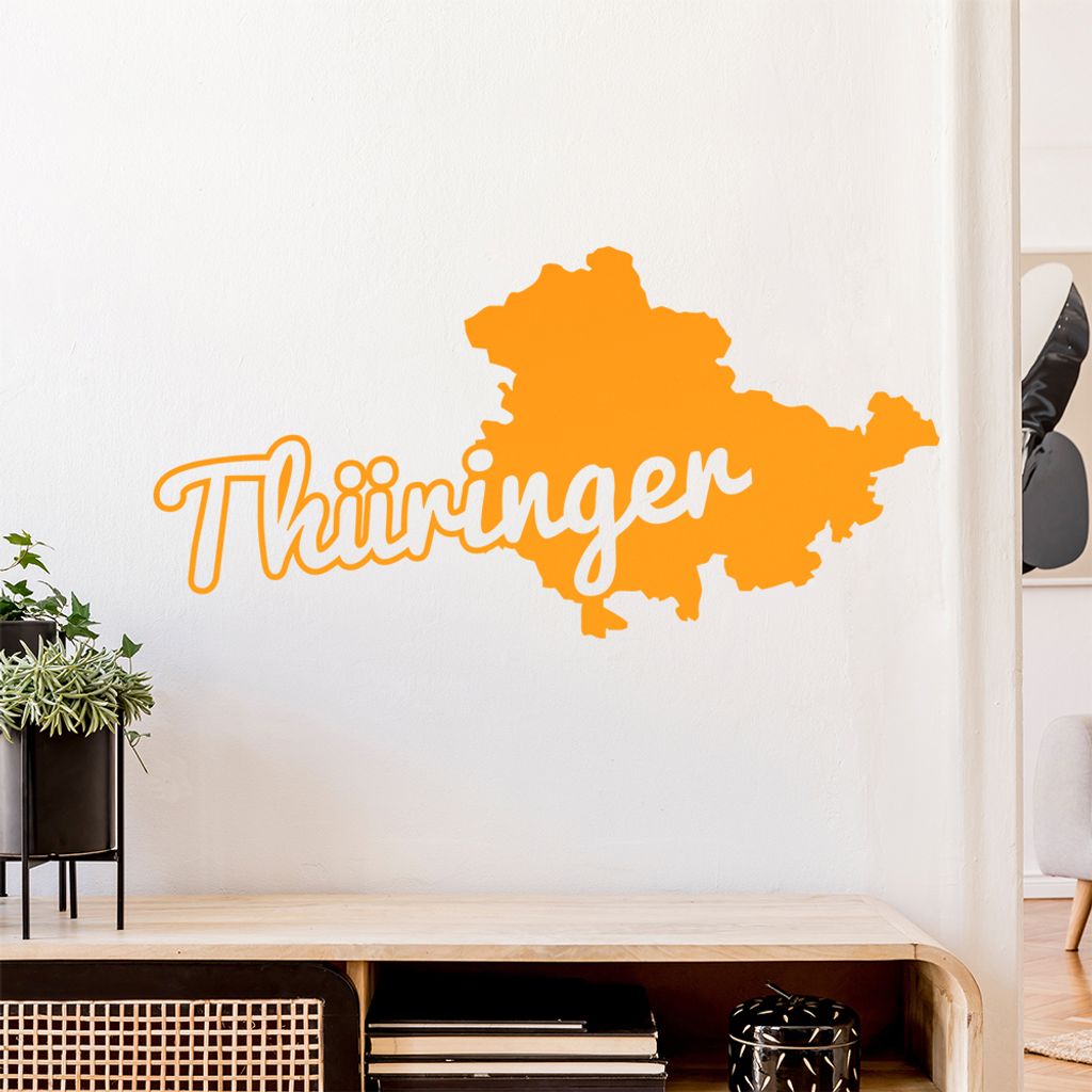 Thüringen Thüringer Herkunft Wandtattoo Wandaufkleber Wall Sticker - Dekoration, Küche, Wohnzimmer, Schlafzimmer, Badezimmer