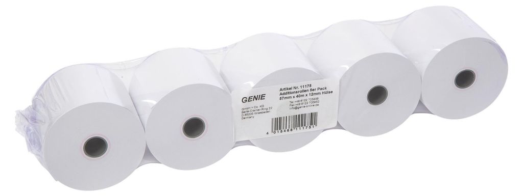 Genie GENIE Papierrolle 57mm holzfrei -universal Zdjęcie produktu 