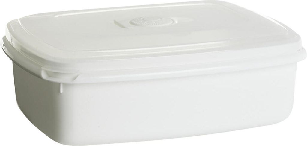 plast team Mikrowellendose Micro 1,3 Liter rechteckig weiß Produktbild 