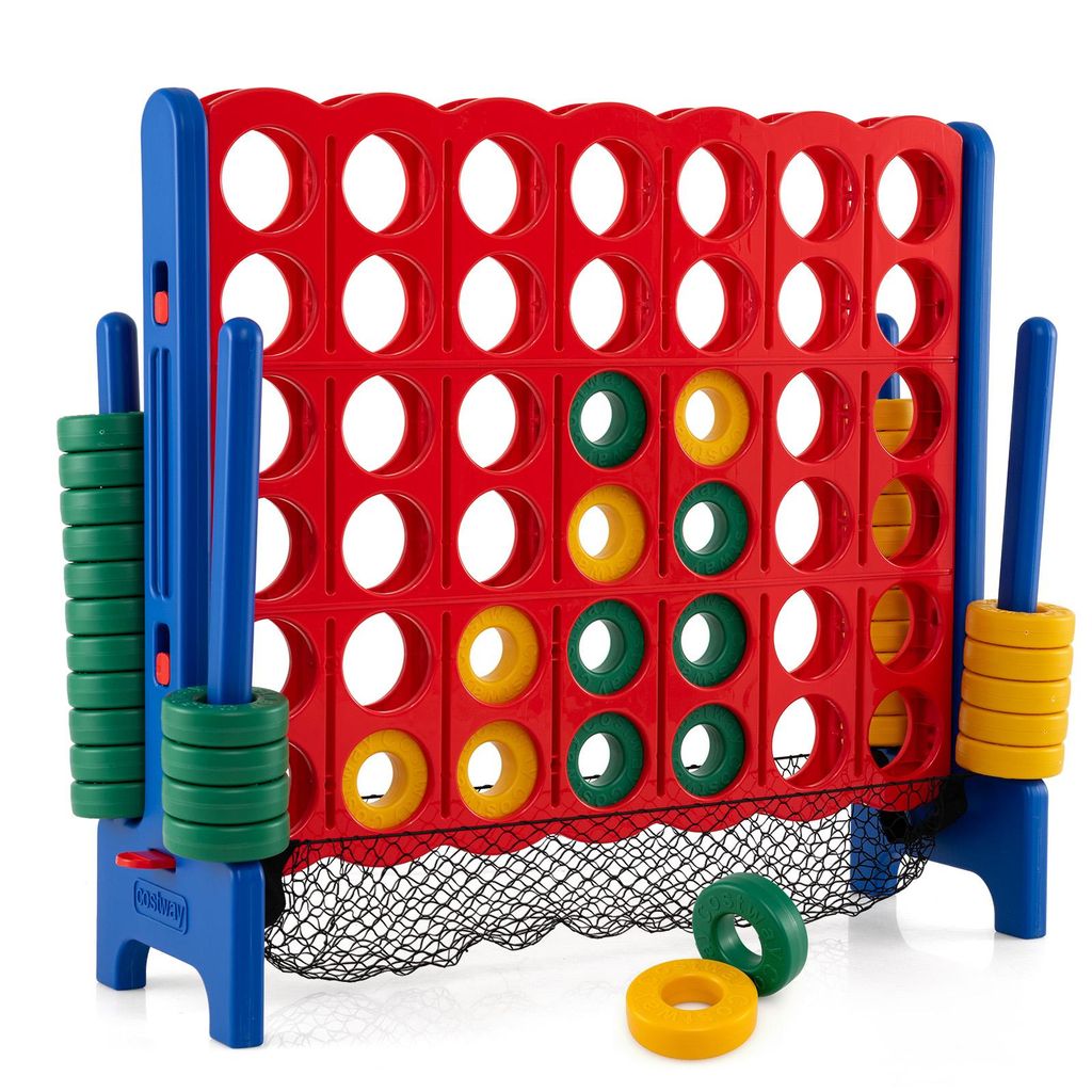 COSTWAY Riesiges 4 Gewinnt Spielset inkl. 42 Jumbo Ringen Produktbild 