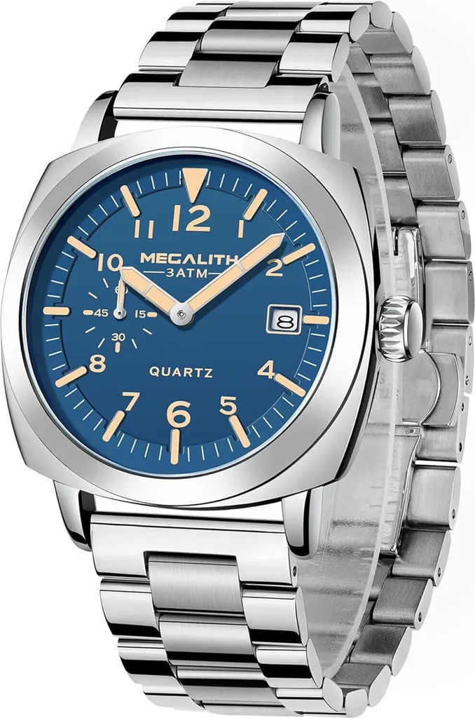 Regalo Uomo Ideale: Orologio MEGALITH Militare con Data e Pelle