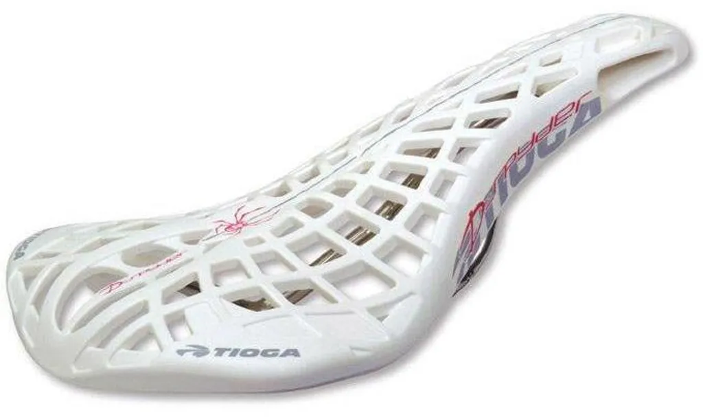 Selle Tioga D-Spyder Original blanche idéale pour le BMX Race et Dirt