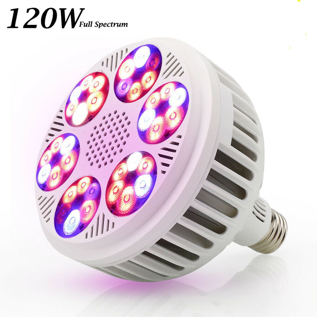 28W LED Wachsen Licht Pflanzlampe Vollspektrum E27 Birne Für Blumen Gemüse 