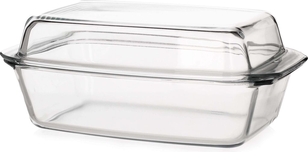Pirofila quadrata in vetro con coperchio 5,4 l (3,20/2,20) Immagine del prodotto 