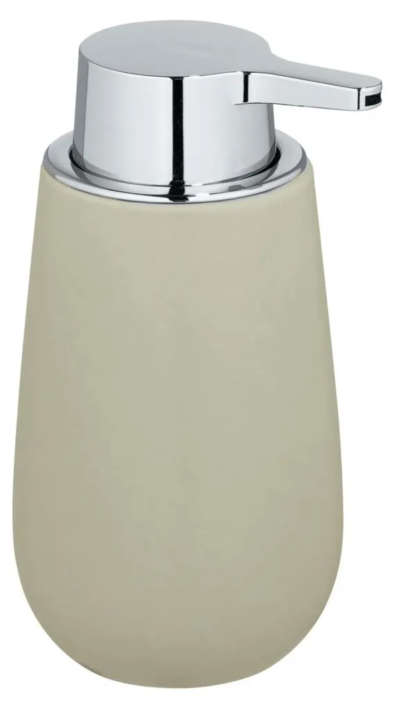 Distributeur de savon liquide rechargeable beige pour salle de bain