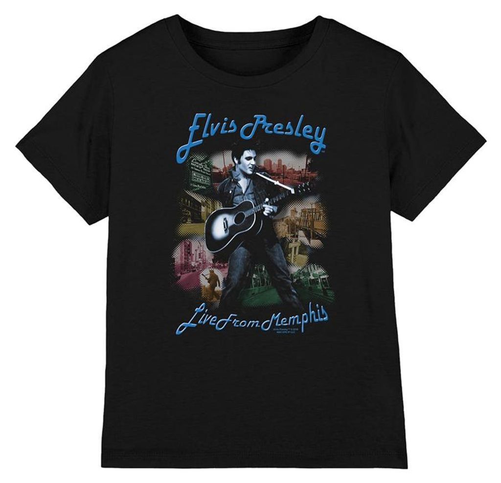 Elvis Presley - "Memphis" T-Shirt für Kinder TV33506 (116) (Schwarz)