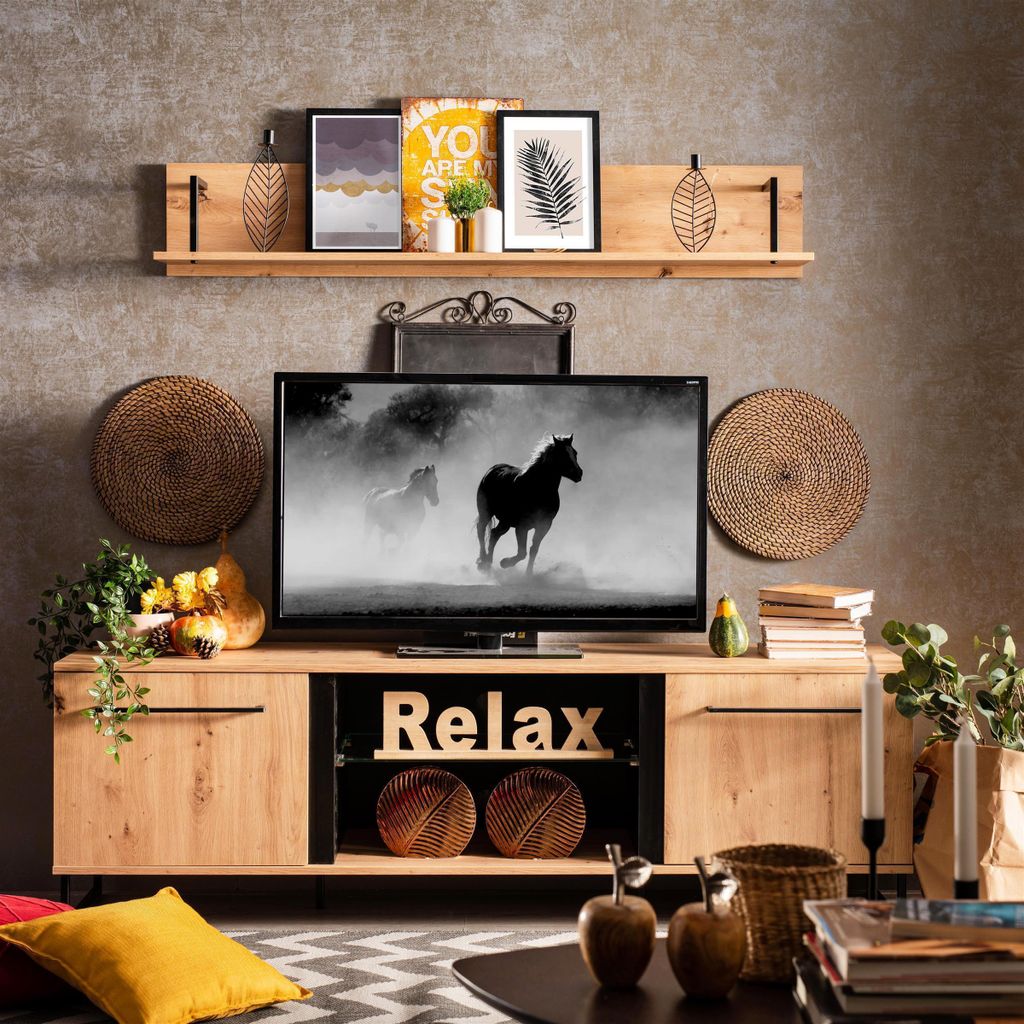 TV-Lowboard Fernsehtisch HiFi Element Unterschrank Schrank Wohnzimmer "Sabac I"