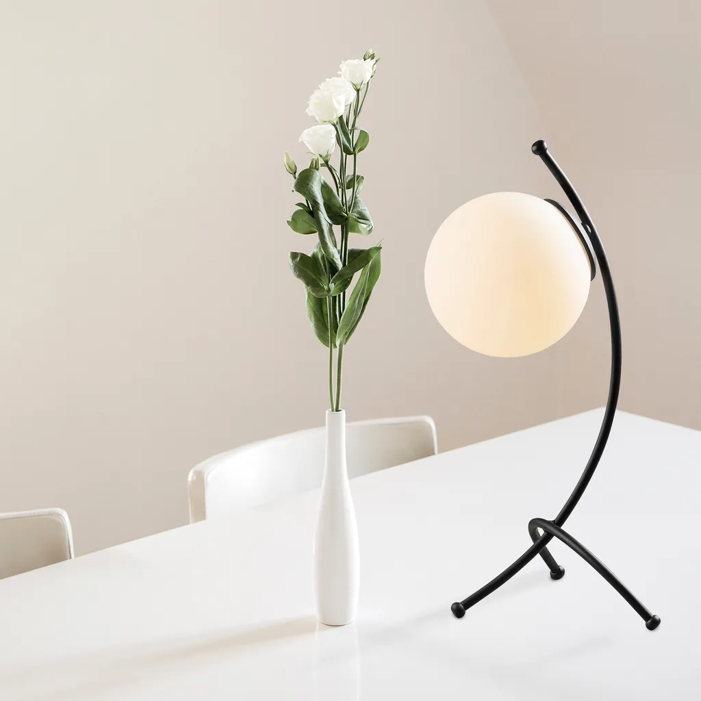 Lampe de Bureau Design Noir Métal Opviq Yay 5011 pour Travail et Lecture