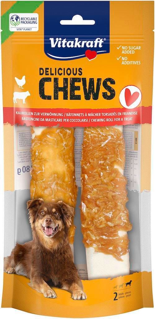 Vitakraft Delicious Chews, Snacks, Hund, Rind, Huhn, Zuckerfrei