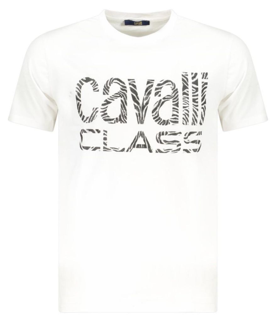 Cavalli Class Herren KURZARM-T-SHIRT Weiß TXT61DJD060_BI00533 : Größe - M Größe: M