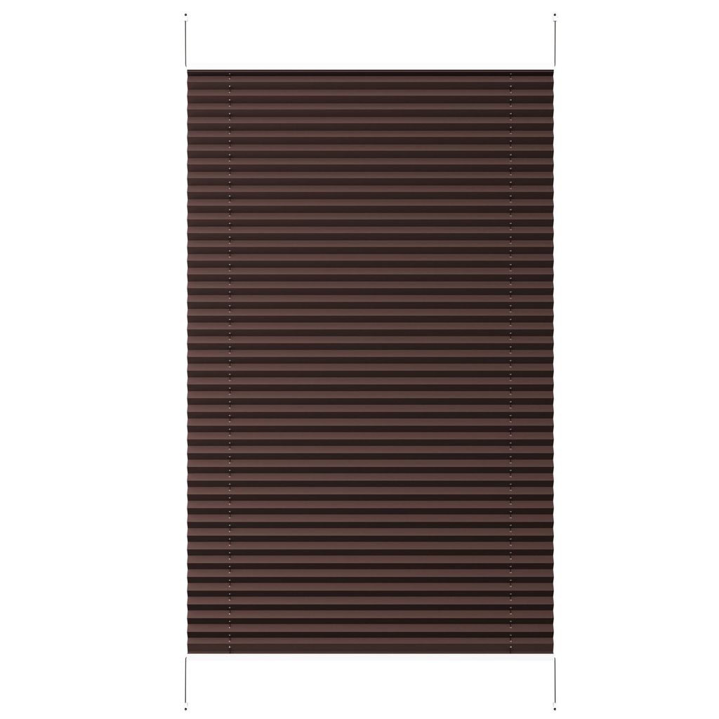 Plissee Klemmfix ohne Bohren 80x130cm Mokkabraun Sichtschutz Blickdicht Sonnenschutzrollo Lichtschutz Faltrollo Jalousie Rollos für Fenster und Tür