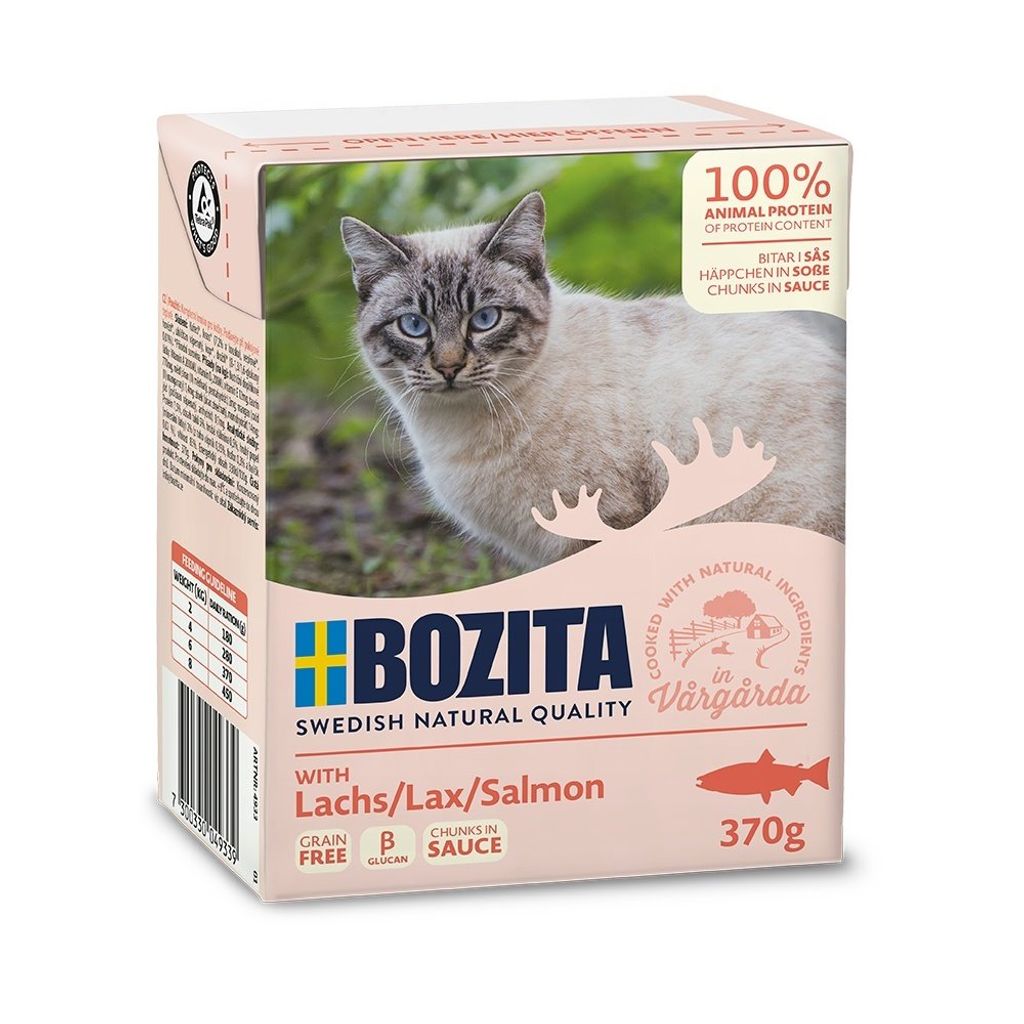 Bozita 6 x 370 g Bocconcini di salmone in salsa per gatti Immagine del prodotto 