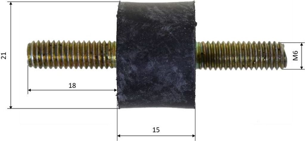 Silentblock, Gummimetalllager, Gummipuffer M6x18mm Produktbild 