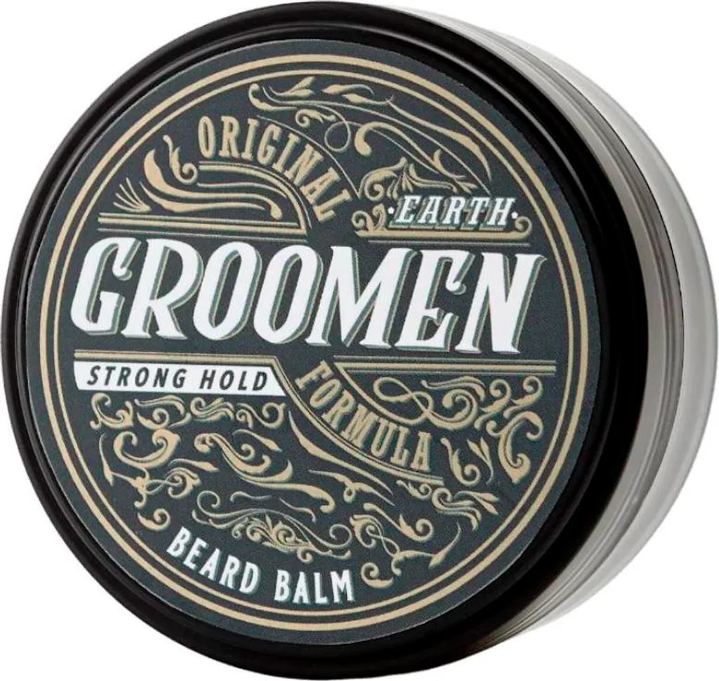 Groomen Strong Hold Earth Baume à Barbe Fixation Forte Pot de 50g