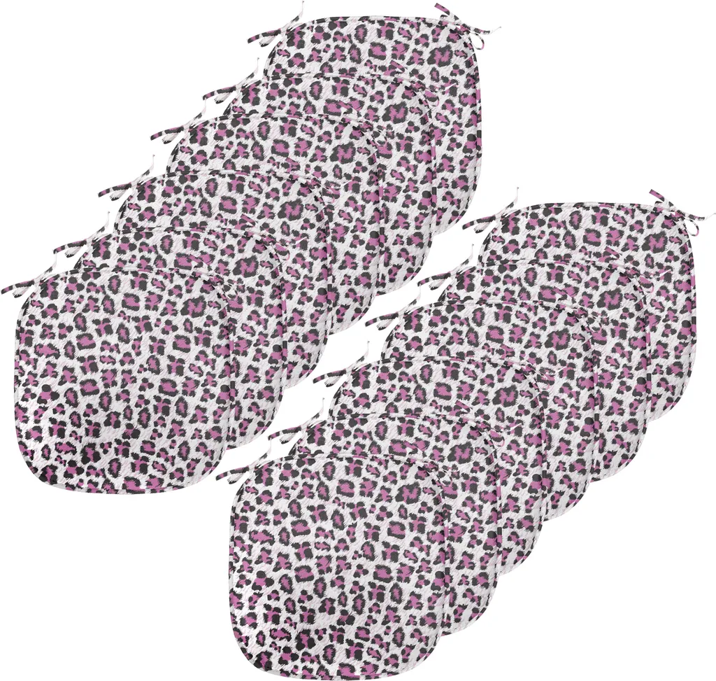 Cuscini Sedie Cucina Animalier Rosa Nero 40cm | Confezione da 12