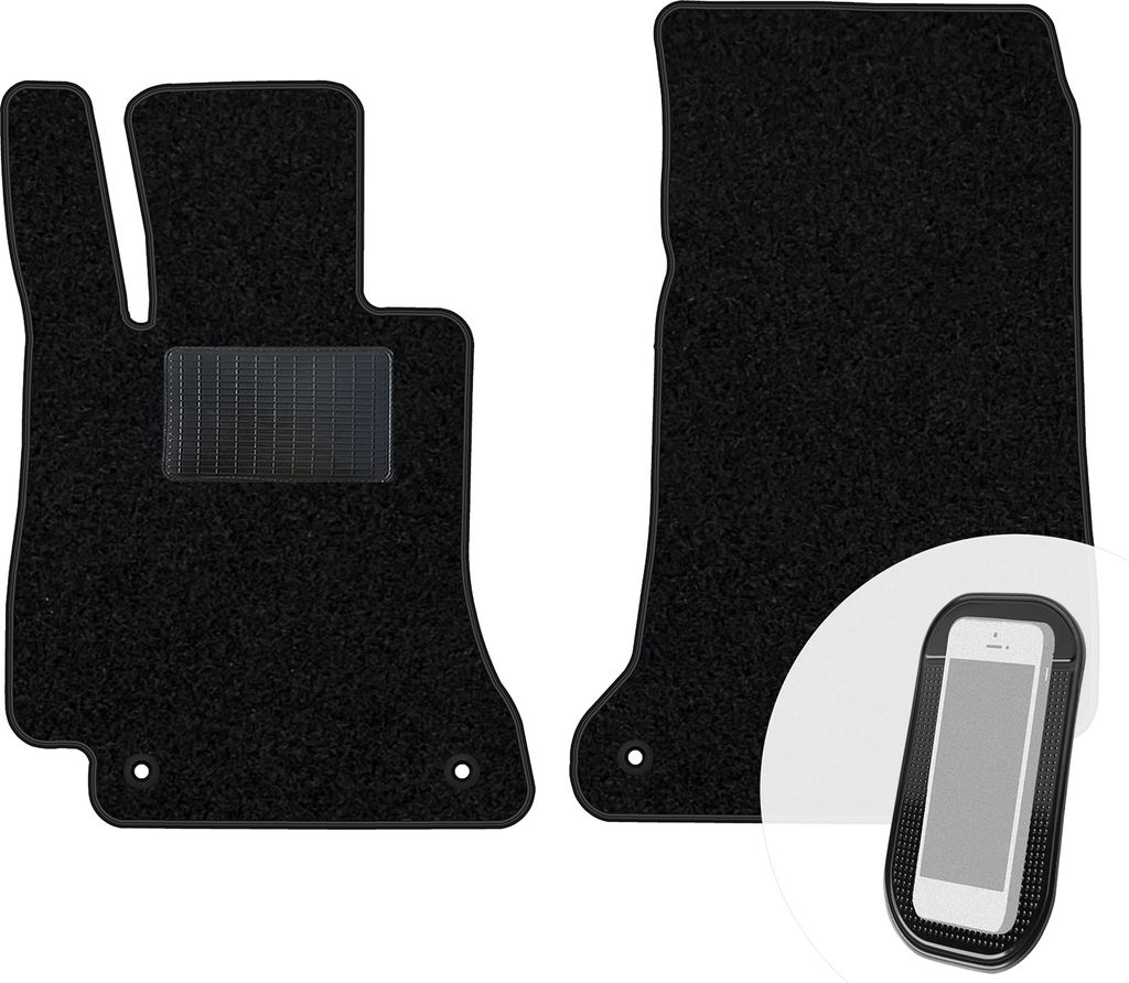 moto-MOLTICO Vorne Fußmatten Auto Velours Autoteppiche Schwarz Automatten Set 2-teilig passend für Mercedes-Benz S-Klasse Coupe C217 2015-2020