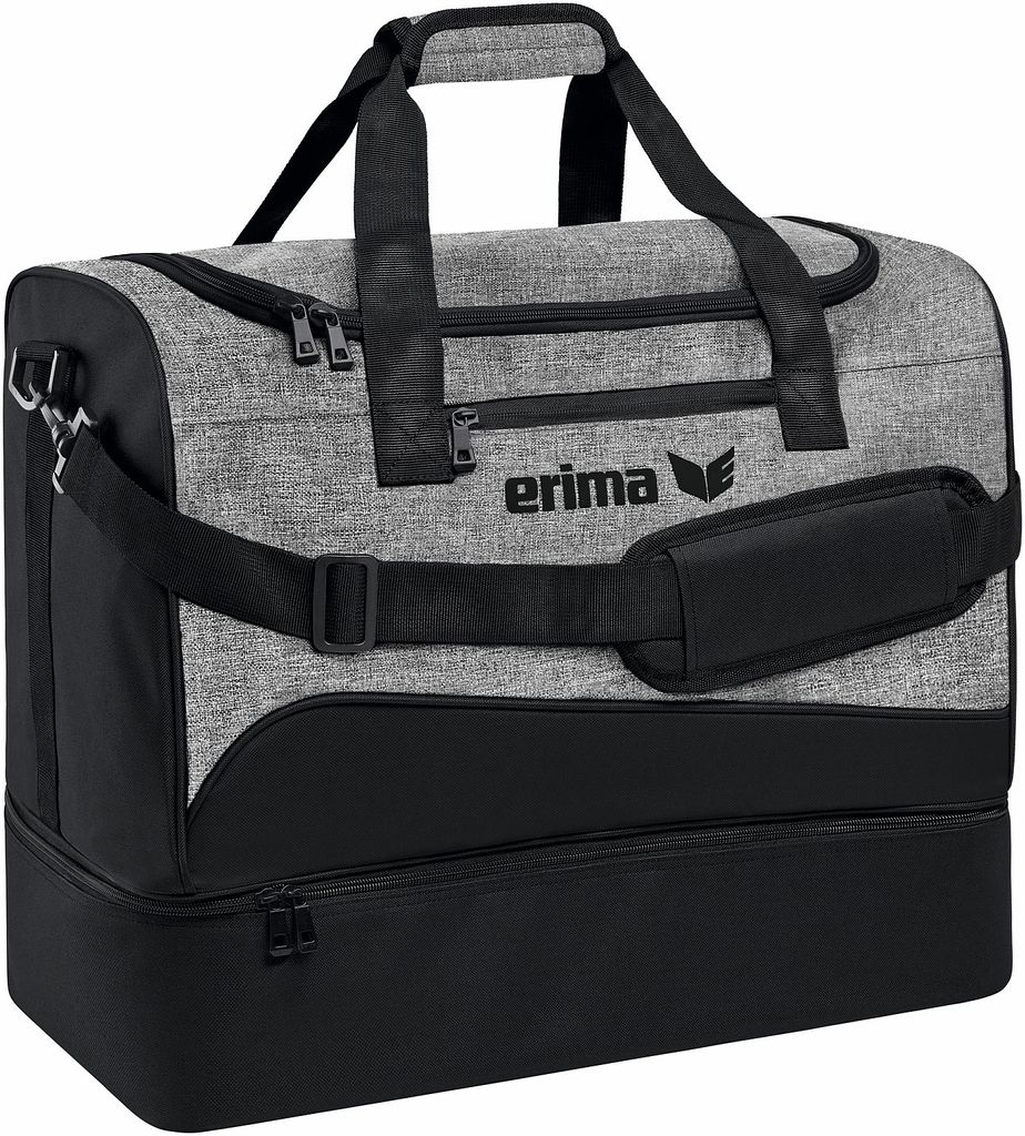 Erima Training Club 1900 2.0 Sporttasche mit Bodenfach schwarz grau Gr M