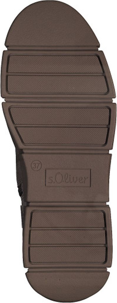 s.Oliver Damen Stiefelette warm gefütterter Plateau Boot Strick 5-26460-41, Größe:38 EU, Farbe:Grau
