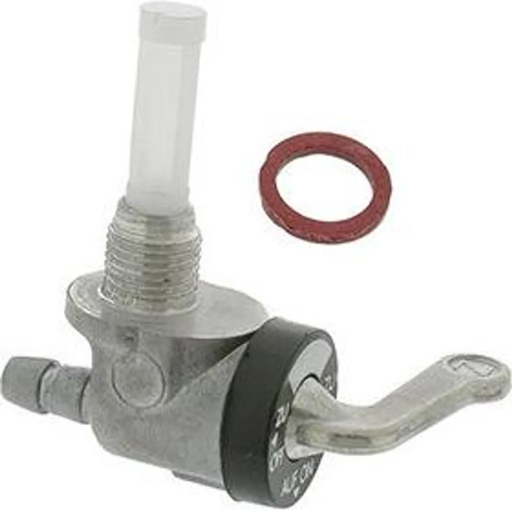 Robinet d'essence M10 x 100 en métal avec crépine nylon de protection Mag