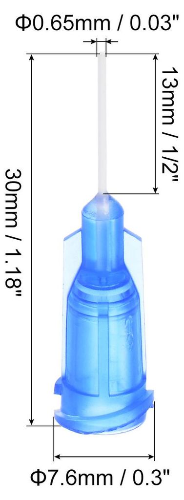 100 Stš¹ck 22G Kunststoff-Dispensier-Nadeln mit Luer-Lock, 1/2" PTFE-Nadelrohr, hitzebest?ndige PP-Kunststoff-Stumpfspitze fš¹r Flš¹ssigklebe...