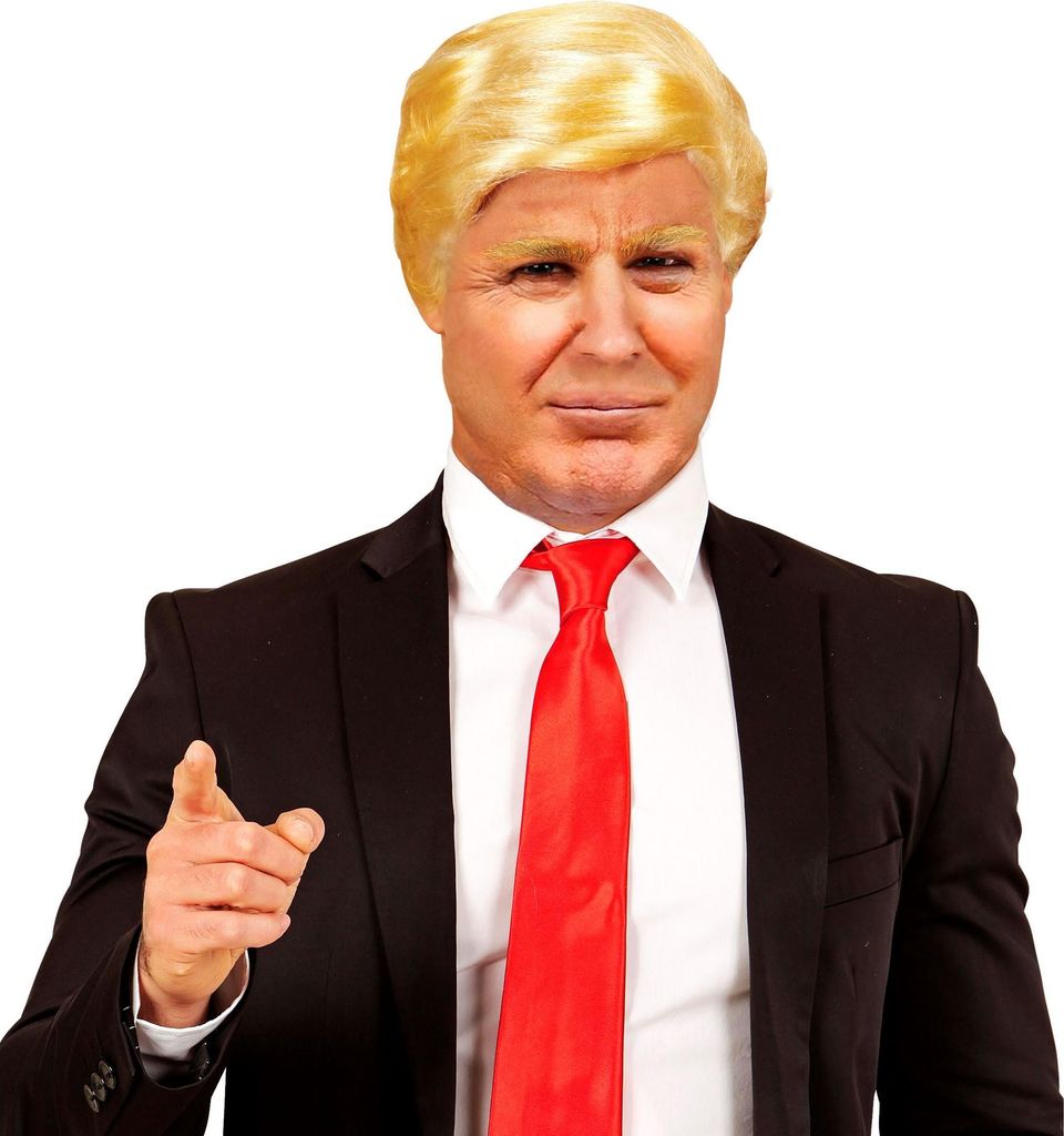 W WIDMANN MILANO Party Fashion 02091 - Perücke Mr. Präsident, blond, Kunsthaar, Kurzhaarperücke Herren, Amerika, USA