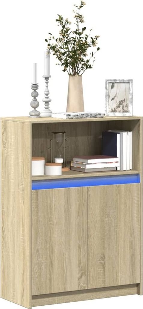 Maison Exclusive - Sideboard mit LED Sonoma-Eiche 72x34x100 cm Holzwerkstoff