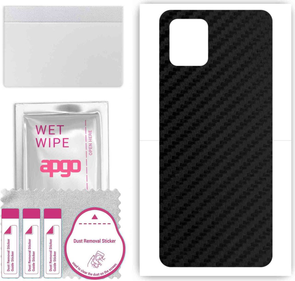 apgo Rückseite Schutzfolie, Skin, kompatibel mit Vivo V20 Pro, Hinten Displayschutzfolie aus Vinylfolie, kratzfest, einfache Montage - Schwarzer K...