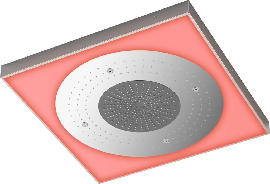 Steinberg Serie 390 Sensual Rain Regenpaneel, LED-Beleuchtung, EasyClean, 2-strahlig, 600x600mm, 3906630