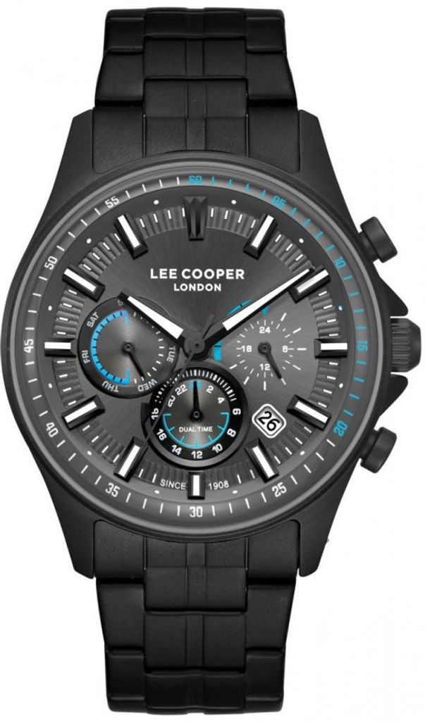 Herrenuhr LEE COOPER LC08213.650 in Schwarz, modischer Look.