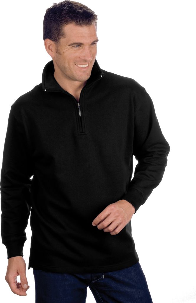 QUALITYSHIRTS Troyer Sweatshirt - Gr. 3XL - schwarz Produktbild 
