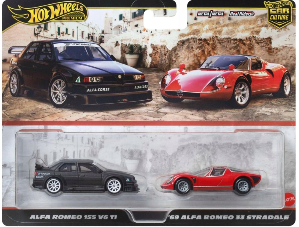 HOT WHEELS PREMIUM CULTURE CAR 2-pack Alfa Romeo 155 V6 T1 Produktbild 
