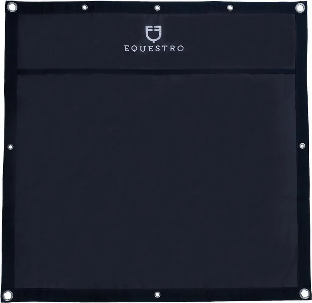 Rideau de Box Équitation Imperméable Bleu Equestro pour Concours Hip