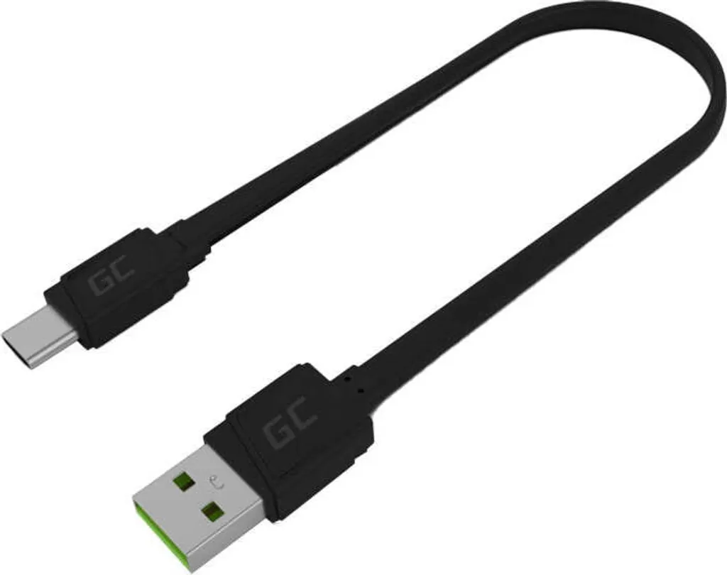 Green Cell KABGC03 Cavo USB-C 25cm: Ricarica Rapida QC 3.0 Nero