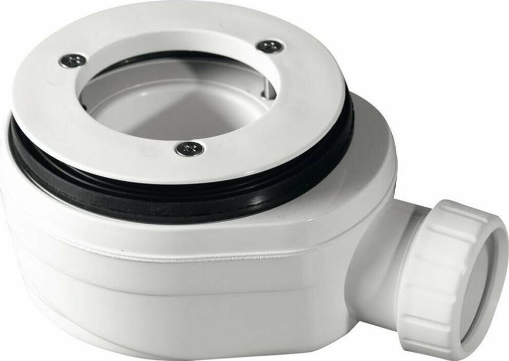 Gelco Duschwannen-Siphon, Durch. 90mm, DN40, niedrig, für Badewannen mit Abdeckung