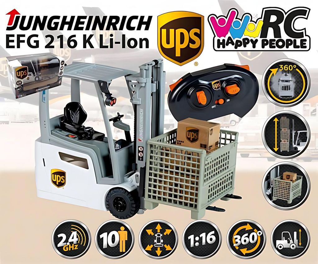 Happy People, UPS Jungheinrich Gabelstabler Produktbild 