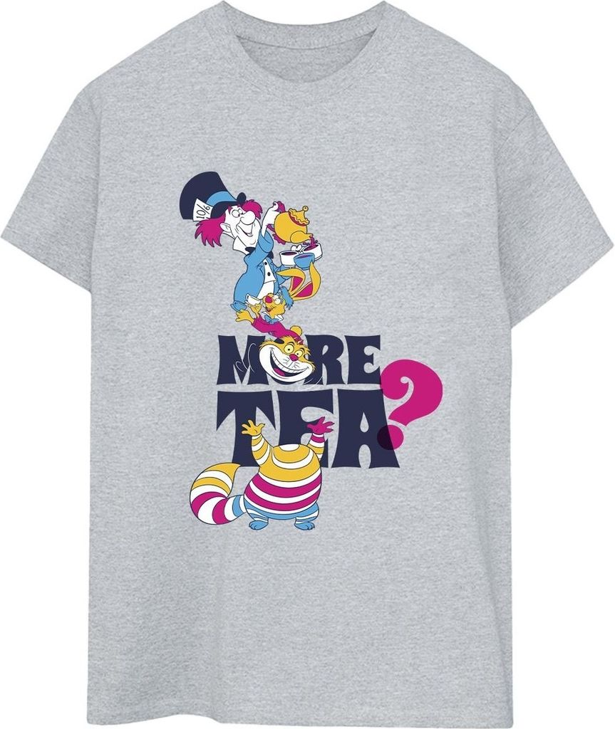 Disney - "Alice In Wonderland More Tea" T-Shirt für Damen BI8947 (M) (Grau)