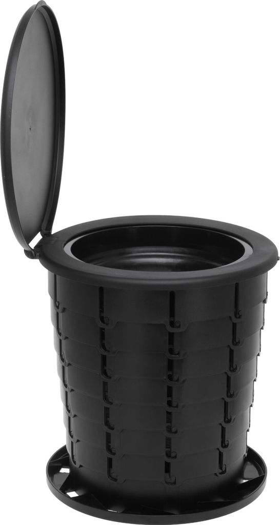 Camry 3-in1 Camping-Toilette, Reisehocker, Abfalleimer ideal für Reisen - 21 L, Schwarz