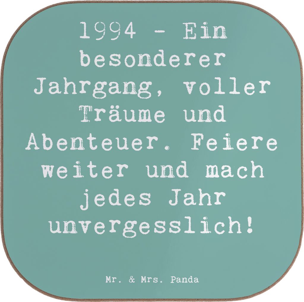 Mr. & Mrs. Panda Untersetzer für Gläser Spruch 1994 Geburtstag - Meeresbrise - Geschenk, Tasse, Coaster, Flaschenuntersetzer, Glas, Jahrgang, Alt...