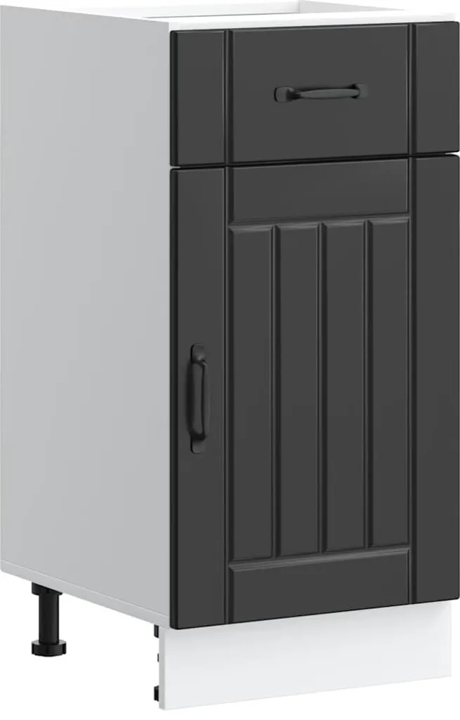 Mobile Cucina Lucca Nero Legno Multistrato - Facile Montaggio 60/80cm