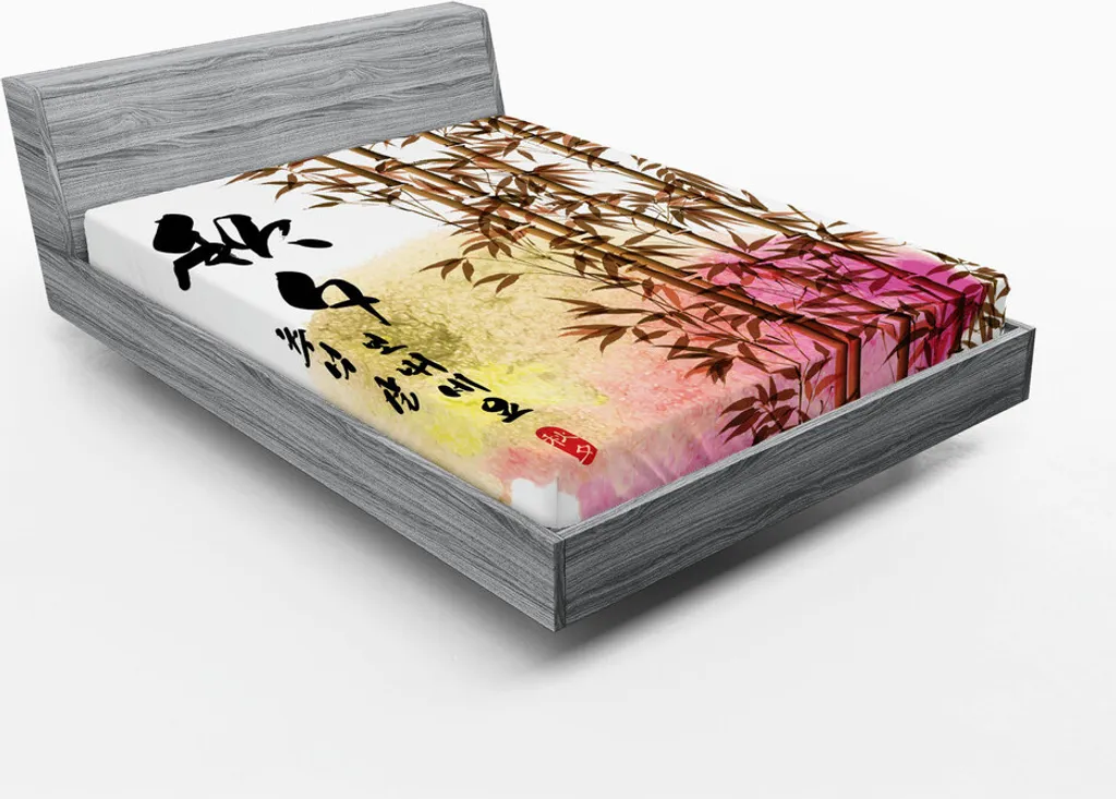 Lenzuolo con Angoli 180x200 ABAKUHAUS in Bambù: Stile Giapponese Autunnale