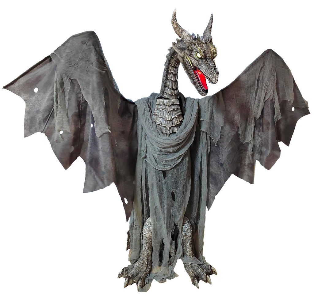 Drache mit Licht, Bewegung und Ton - 187 cm | Halloween Produktbild 