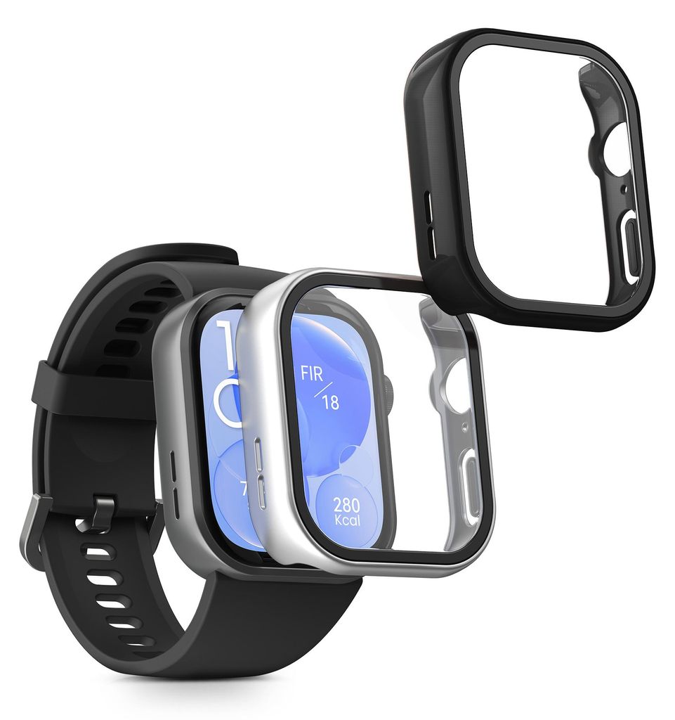 kwmobile 2x Glas Hülle für Huawei Watch Fit 3 Schutzhülle - Produktbild 