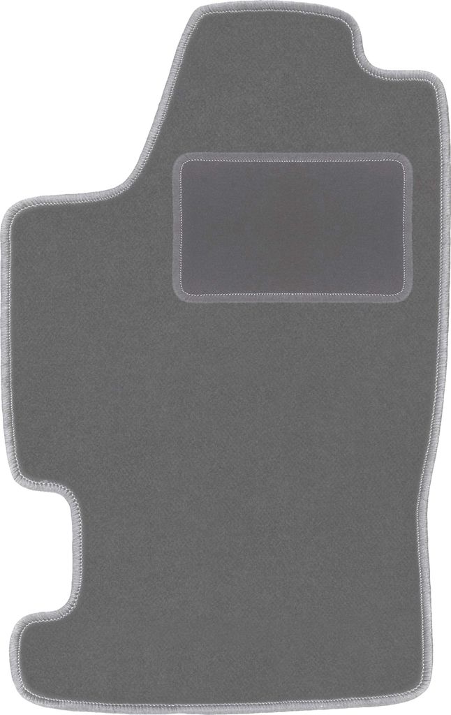 Fahrerfußmatte Velours graphit passend für Renault Laguna I (1994-2001, Kombi, Liftback) – mit Befestigungen – passgenau