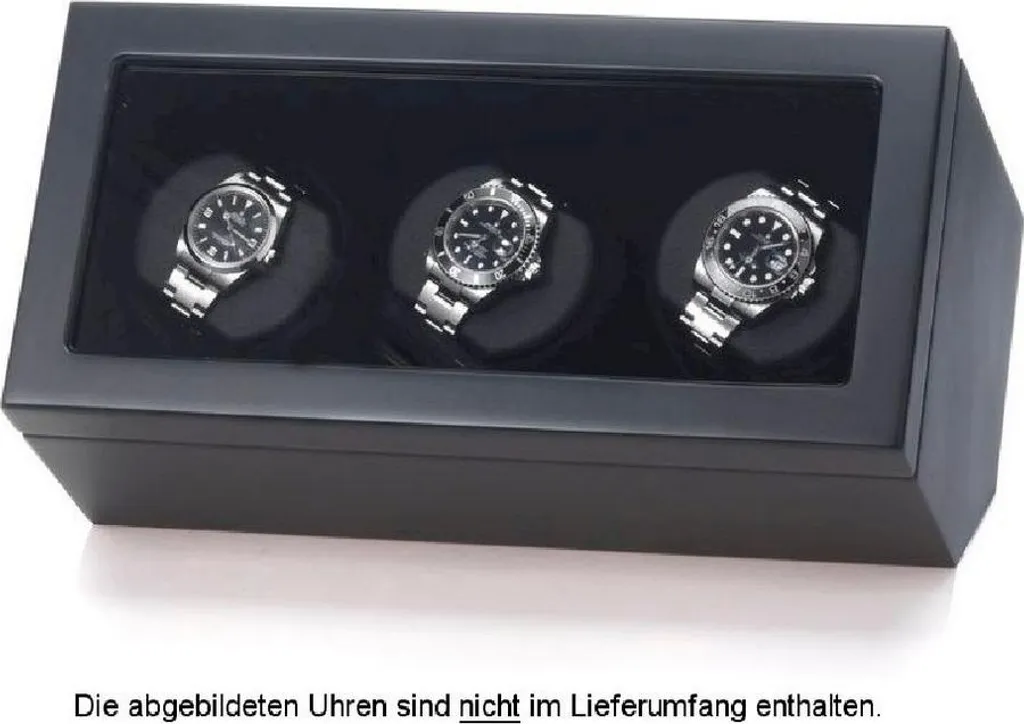 Remontoir Portax 1003194003 pour 3 Montres Opus en Laque Piano Noir