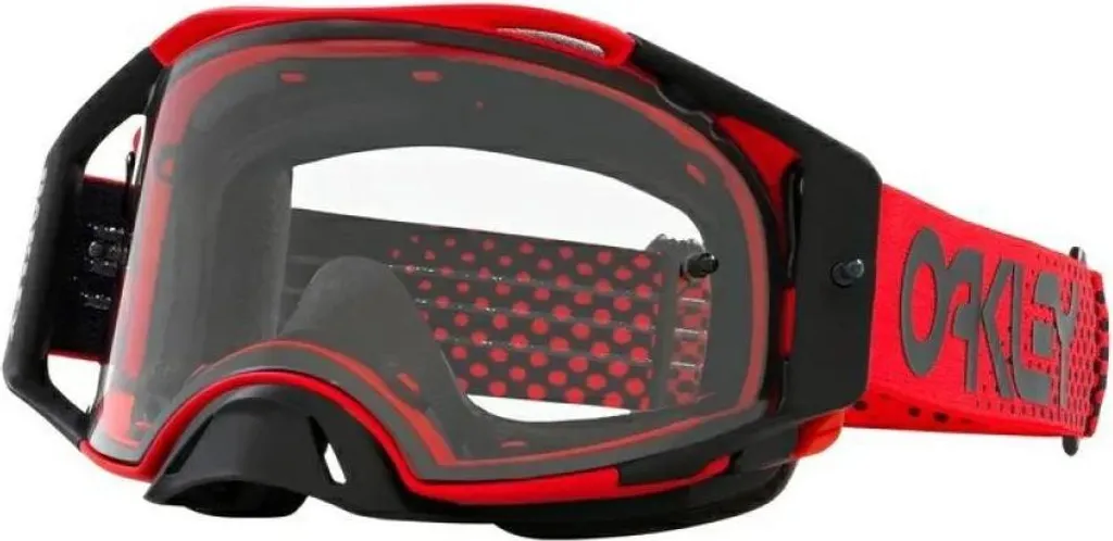 Oakley MX Airbrake Lunettes Moto Red avec Système Switchlock et Clear
